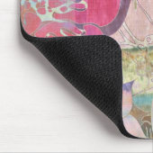Kunst-Blumen-Grunge-Muster Mousepad (Ecke)