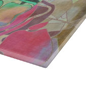 Kunst-Blumen-Grunge-Muster Schneidebrett (Ecke)