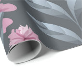 Kunst Blumenmuster Vintag nahtlos Muster. Maroon t Geschenkpapier (Rolleneckpunkt)