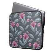 Kunst Blumenmuster Vintag nahtlos Muster. Maroon t Laptopschutzhülle (Vorderseite Links)