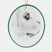 Kunst-Boxer-Hundefrohe Weihnacht-Dekoration Keramik Ornament (Links)