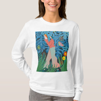 Kunst, Buch Lady. T-Shirt