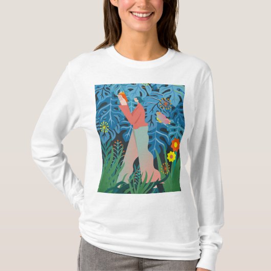 Kunst, Buch Lady. T-Shirt (Vorderseite)