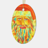 Kunst "bunten Klaus" Sankt personalisiert Keramik Ornament (Links)