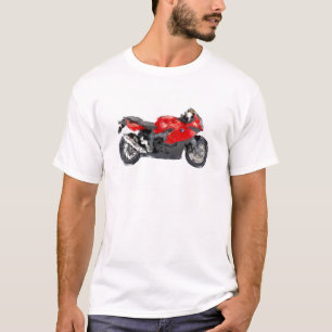 Kunst-Bürsten-Schablone BMWs K 1300S handgemalte T-Shirt