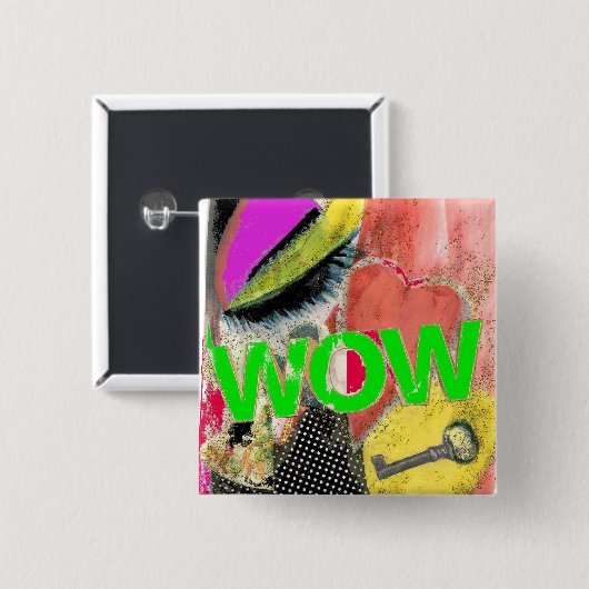 KUNST-BUTTON WOW DIGITAL BUTTON (Vorne & Hinten)