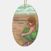 Kunst Captiva Insel-Prinzessin-Florida Keramik Ornament (Links)