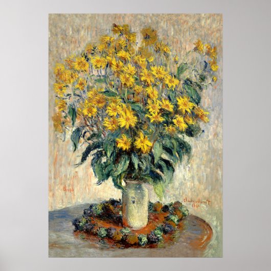 Kunst, Claude Monet Topinamburblüten Poster (Vorne)