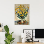 Kunst, Claude Monet Topinamburblüten Poster (Heimbüro)