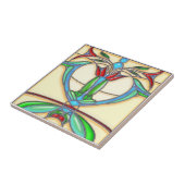 Kunst-Deko-abstrakte Tulpe-beflecktes Glas Fliese (Seite)