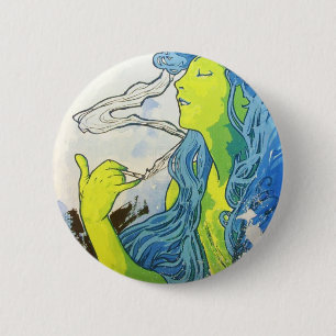 Kunst-Deko Alphonse Mucha Button
