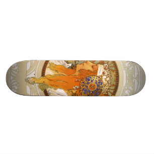 Kunst-Deko Alphonse Mucha Skateboard