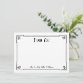 Kunst-Deko-Art-Ebene danken Ihnen Anmerkungs-Karte Dankeskarte (Stehend Vorderseite)