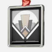 Kunst-Deko-Ausdruck Silbernes Ornament (Links)