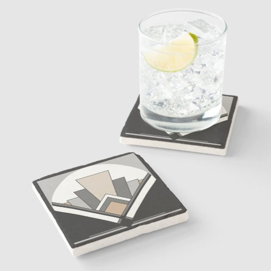 Kunst-Deko-Ausdruck Steinuntersetzer (Seitenansicht)