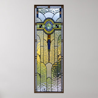 Buntglas-Panel ‚Baum Des Lebens‘ – Tiffany-artiges Fensterbild, 24x34,5 Cm, Zinkrahmen