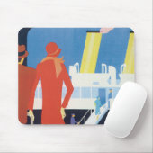 Kunst-Deko-belgisches Fähren-Plakat Mousepad (Mit Mouse)
