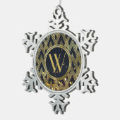 Kunst-Deko-bezauberndes geometrisches Schneeflocken Zinn-Ornament (Rechts)