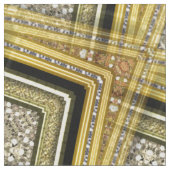 Kunst-Deko-bezauberndes Goldschwarz-Muster-Gewebe Stoff (Nahaufnahme)