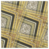 Kunst-Deko-bezauberndes Goldschwarz-Muster-Gewebe Stoff (Muster)