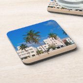 Kunst-Deko-Bezirk des Südstrandes Miami Getränkeuntersetzer (Linke Seite)