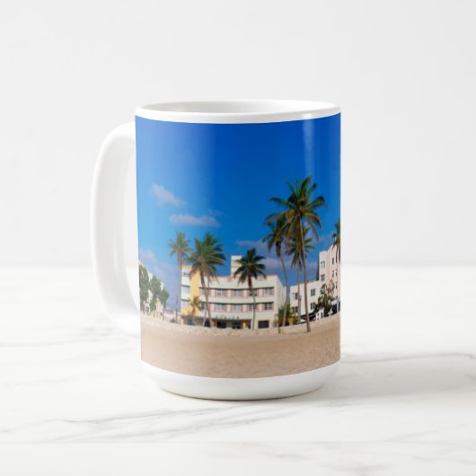 Kunst-Deko-Bezirk des Südstrandes Miami Kaffeetasse (Vorderseite Links)