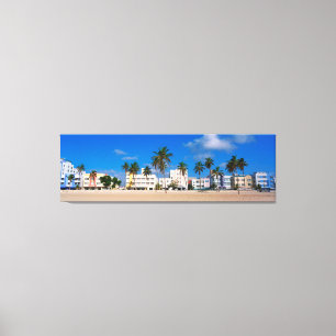 Kunst-Deko-Bezirk des Südstrandes Miami Leinwanddruck