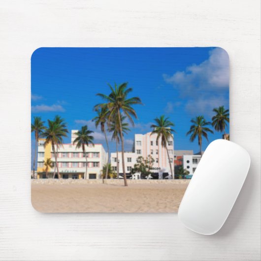 Kunst-Deko-Bezirk des Südstrandes Miami Mousepad (Mit Mouse)