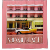 Kunst-Deko-Bezirks-Südstrand Miami Duschvorhang (Vorderseite)