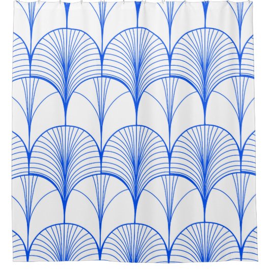 Kunst-Deko-Blau Duschvorhang (Vorderseite)