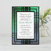 Kunst-Deko-Blick-Geburtstags-Einladung Einladung (Stehend Vorderseite)