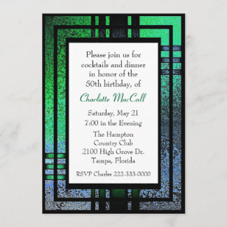 Kunst-Deko-Blick-Geburtstags-Einladung Einladung