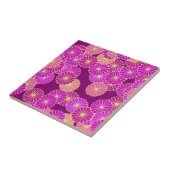 Kunst-Deko-Blumenmuster - Schatten von violettem, Fliese (Seite)