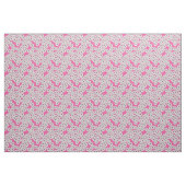 Kunst-Deko-Blumenmuster - Weiß auf Rosa Stoff (Yard (91,4 cm))