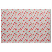Kunst-Deko-Blumenmuster - Weiß auf Rot Stoff (Yard (91,4 cm))