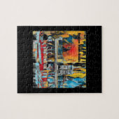 Kunst-Deko-Boston-Schwan-Boote Puzzle (Horizontal)