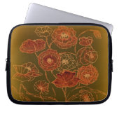 Kunst-Deko-Bronze-Mohnblumen Laptopschutzhülle (Vorderseite)