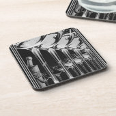 Kunst-Deko-ChampagneglasUntersetzer-Set (6) Getränkeuntersetzer (Linke Seite)