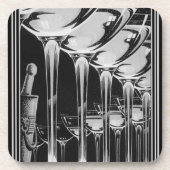 Kunst-Deko-ChampagneglasUntersetzer-Set (6) Getränkeuntersetzer (Vorderseite)