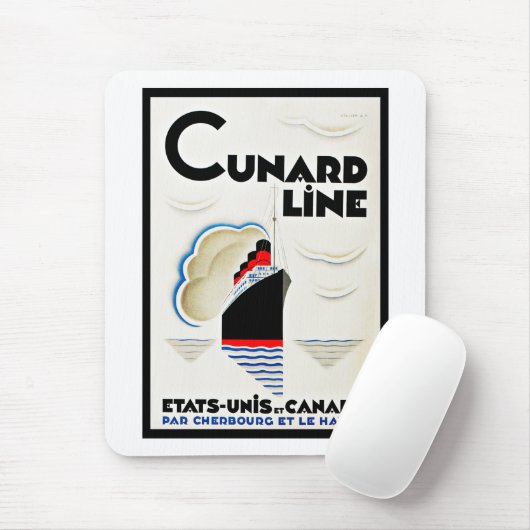 Kunst-Deko Cunard Linie Mousepad (Mit Mouse)