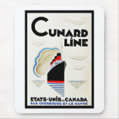 Kunst-Deko Cunard Linie Mousepad (Vorne)