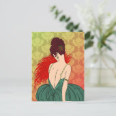 Kunst-Deko-Dame mit Damast - BIANCA: Weihnachten (Stehend Vorderseite)