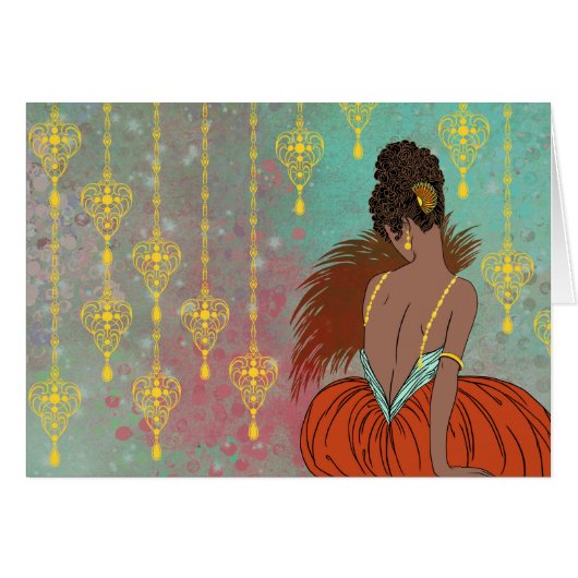 Kunst-Deko-Dame mit Juwelen - BIANCA: Vintager (Vorderseite (Horizontal))