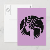 Kunst-Deko-Dame Postkarte (Vorne/Hinten)