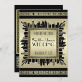 Kunst-Deko danken Ihnen Wedding Einladung (Vorne/Hinten)