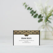 Kunst-Deko, der Website-Informations-Schwarz-Gold Visitenkarte (Stehend Vorderseite)