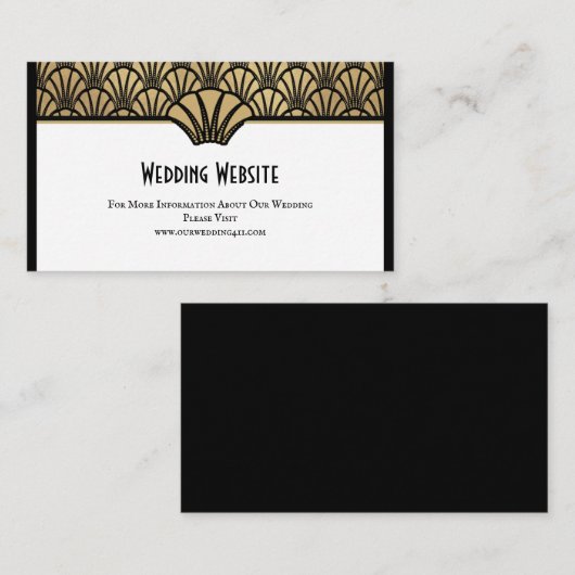 Kunst-Deko, der Website-Informations-Schwarz-Gold Visitenkarte (Vorne/Hinten)