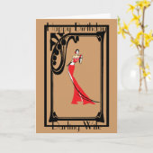 KUNST-DEKO-EHEFRAU-GRUSS-KARTE KARTE (Gelbe Blume)