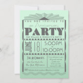 Kunst-Deko-Einladung - Gatsby Art-Gewohnheits-Text Einladung (Vorderseite)