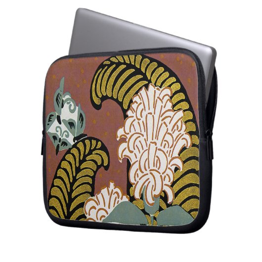 Kunst-Deko-Entwurf #3 bei Sunshinedazzle Laptopschutzhülle (Vorderseite Links)